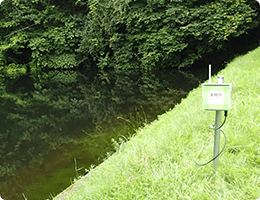 河川・溜池・堰の水位計測実験
